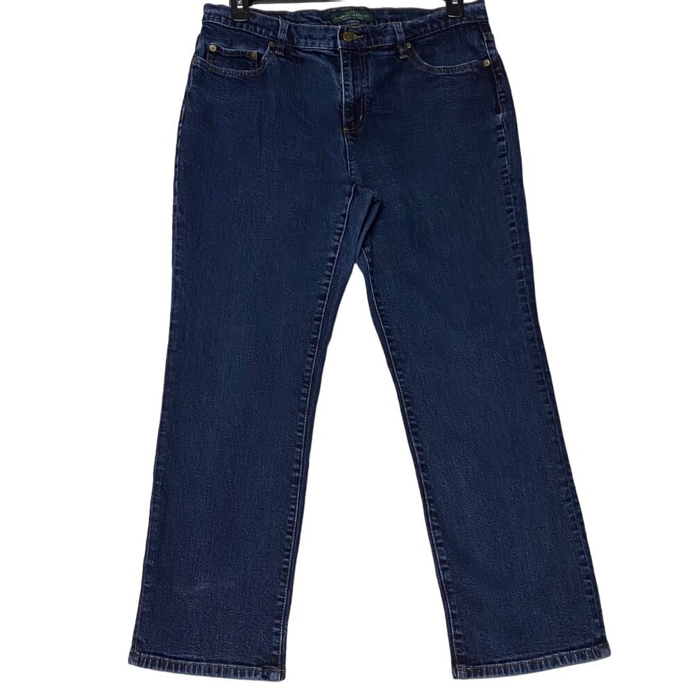 LAUREN RALPH LAUREN WOMEN CLASSIC STRAIGHT CUT‎ JEANS SIZE 14W